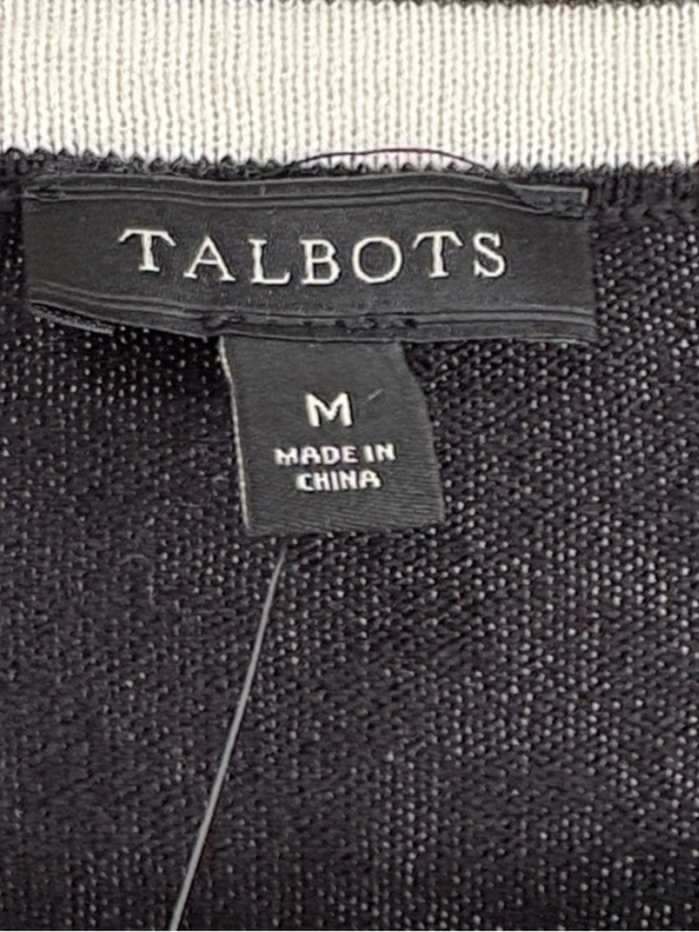 Talbots Classic Cashmere Blend Black Cardigan, Size M, NWT - Picture 5 of 11